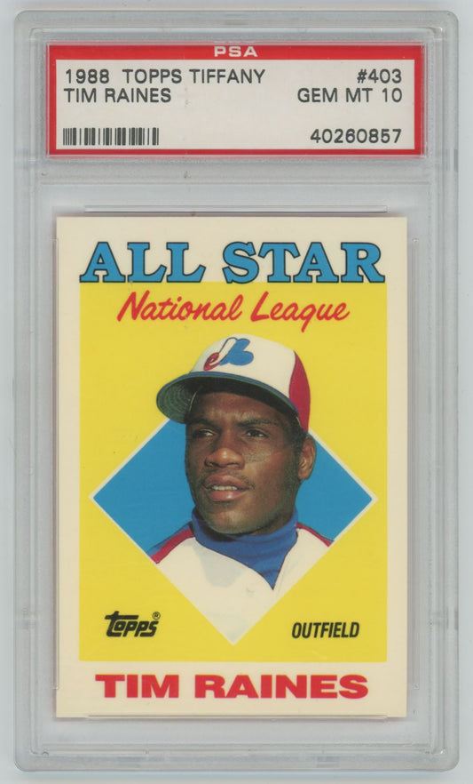 1988 Topps Tiffany Tim Raines #403 - PSA 10