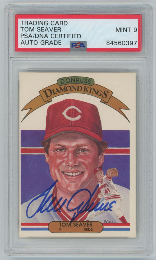 1982 Donruss Diamond Kings Tom Seaver Auto - PSA/DNA 9