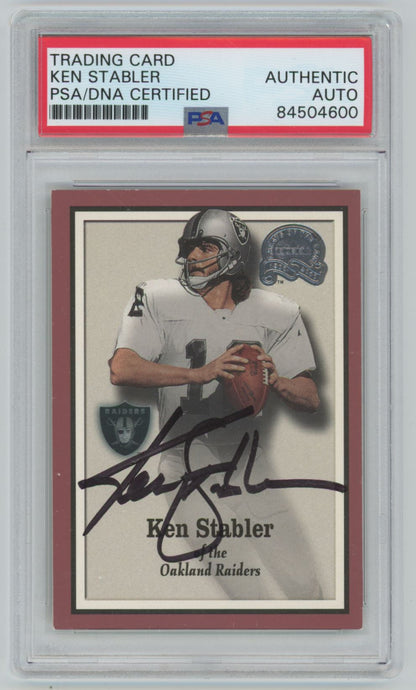 2000 Fleer Ken Stabler Auto - PSA/DNA