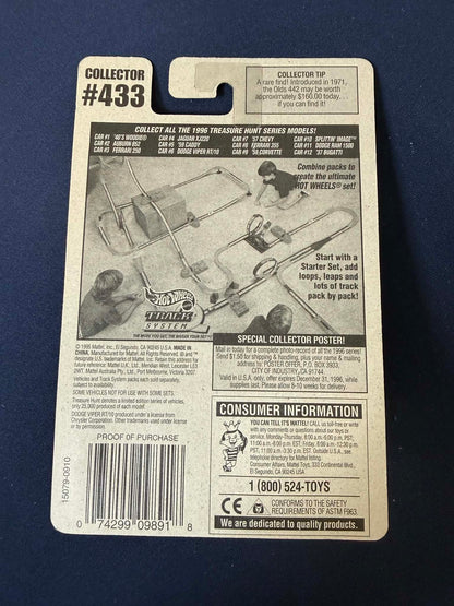 HOT WHEELS DODGE VIPER TREASURE HUNT SERIES #6 OF 12 #433 WITH CARD