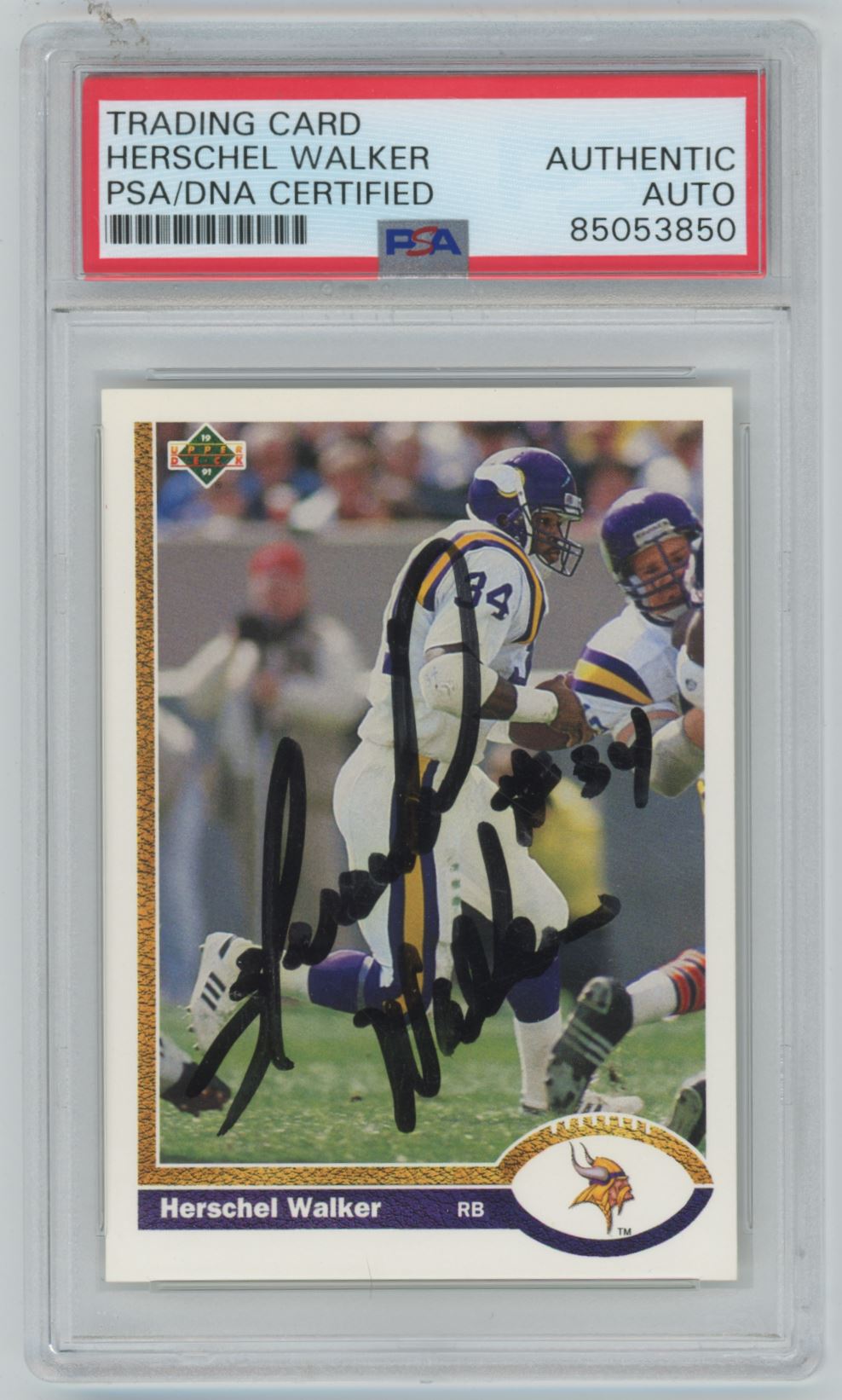 1991 Upper Deck Herschel Walker Auto - PSA/DNA