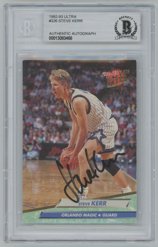 1992-93 Fleer Ultra Steve Kerr #326 Auto - Beckett Authentic