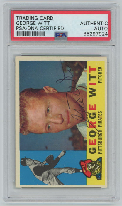 1960 Topps George Witt #298 Auto - PSA/DNA Authentic