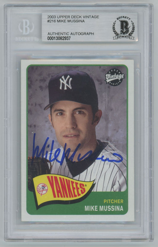 2003 Upper Deck Vintage Mike Mussina #3216 Auto - Beckett Authentic