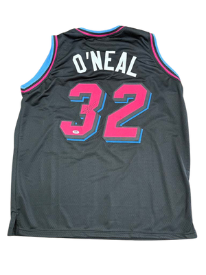 SHAQUILLE O'NEAL AUTOGRAPHED CUSTOM MIAMI JERSEY (PSA/DNA)