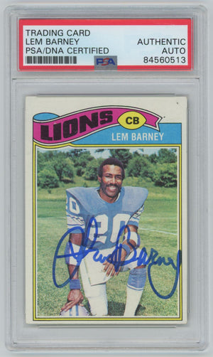 1977 Topps Lem Barney #443 HOF Auto - PSA/DNA