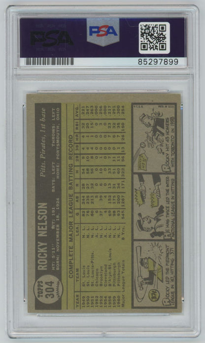 1961 Topps Rocky Nelson #304 Auto - PSA/DNA Authentic (7899)