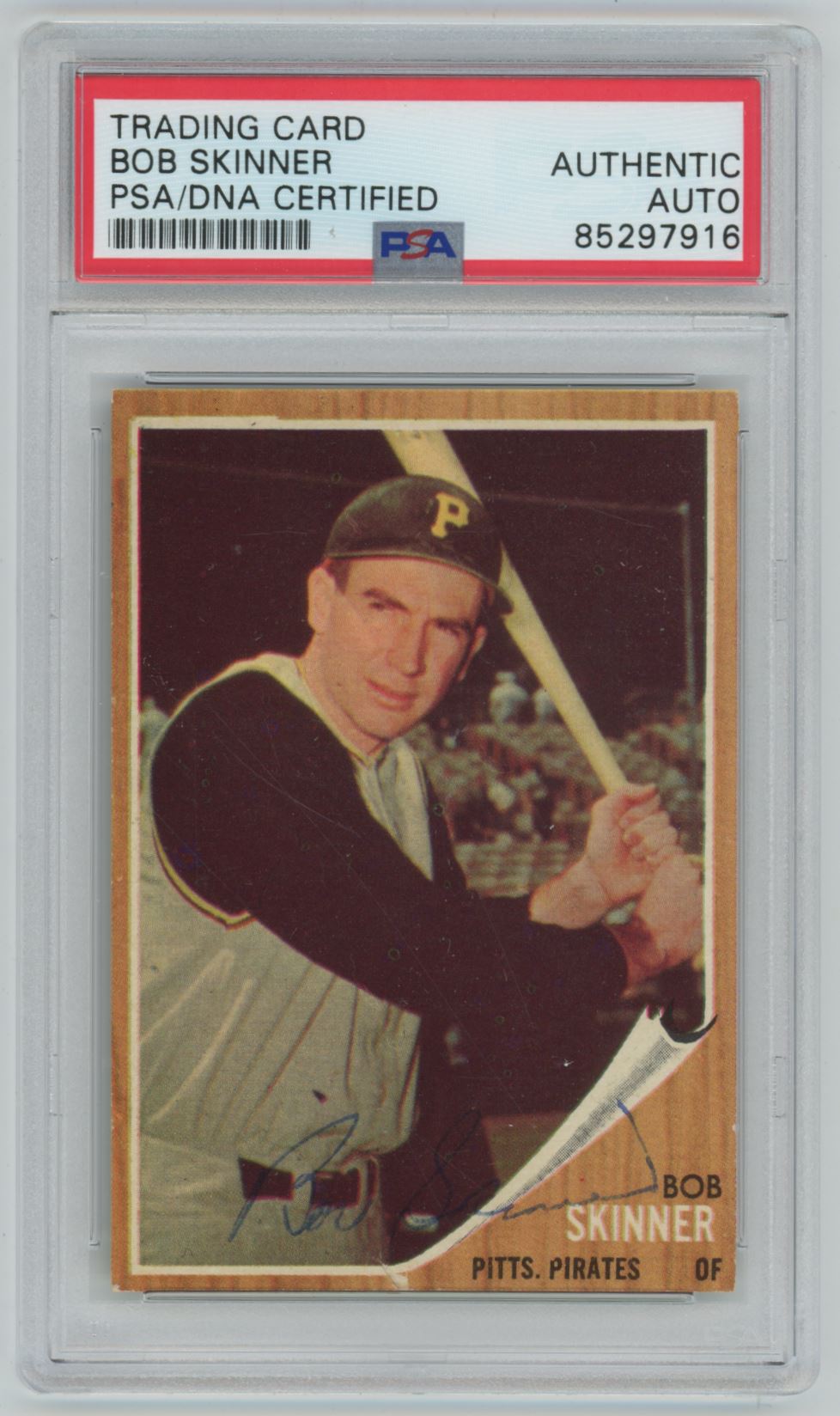 1962 Topps Bob Skinner Auto - PSA/DNA Authentic