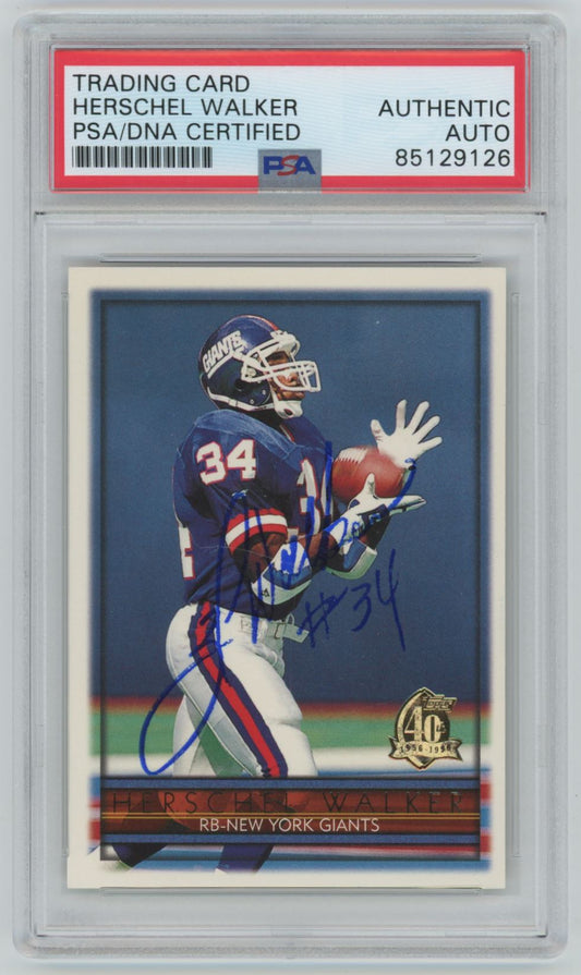 1996 Topps Herschel Walker Auto - PSA/DNA