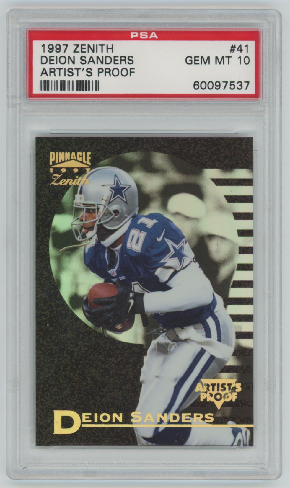 1997 Zenith Deion Sanders Artist's Proof #41 - PSA 10