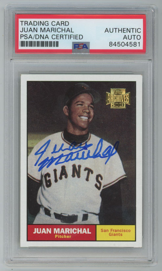 2001 Topps Archives Juan Marichal Auto - PSA/DNA