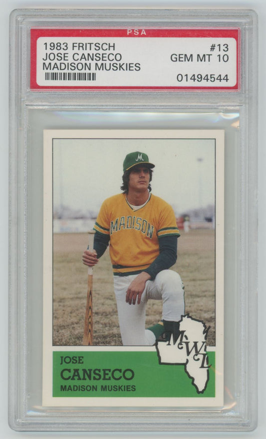 1983 Fritsch Jose Canseco Madison Muskies #13 - PSA 10