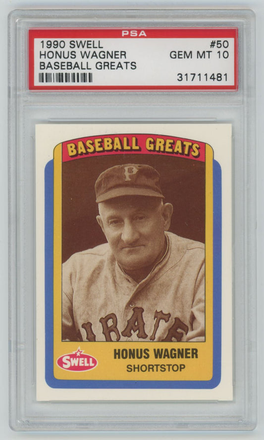 1990 Swell Honus Wagner Baseball Greats #50 - PSA 10