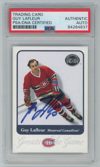 2001 Fleer Greats of the Game Guy Lafleur Auto - PSA/DNA Authentic