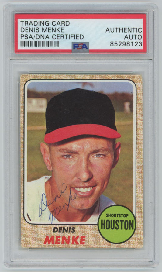 1968 Topps Denis Menke Auto - PSA/DNA Authentic (8123)