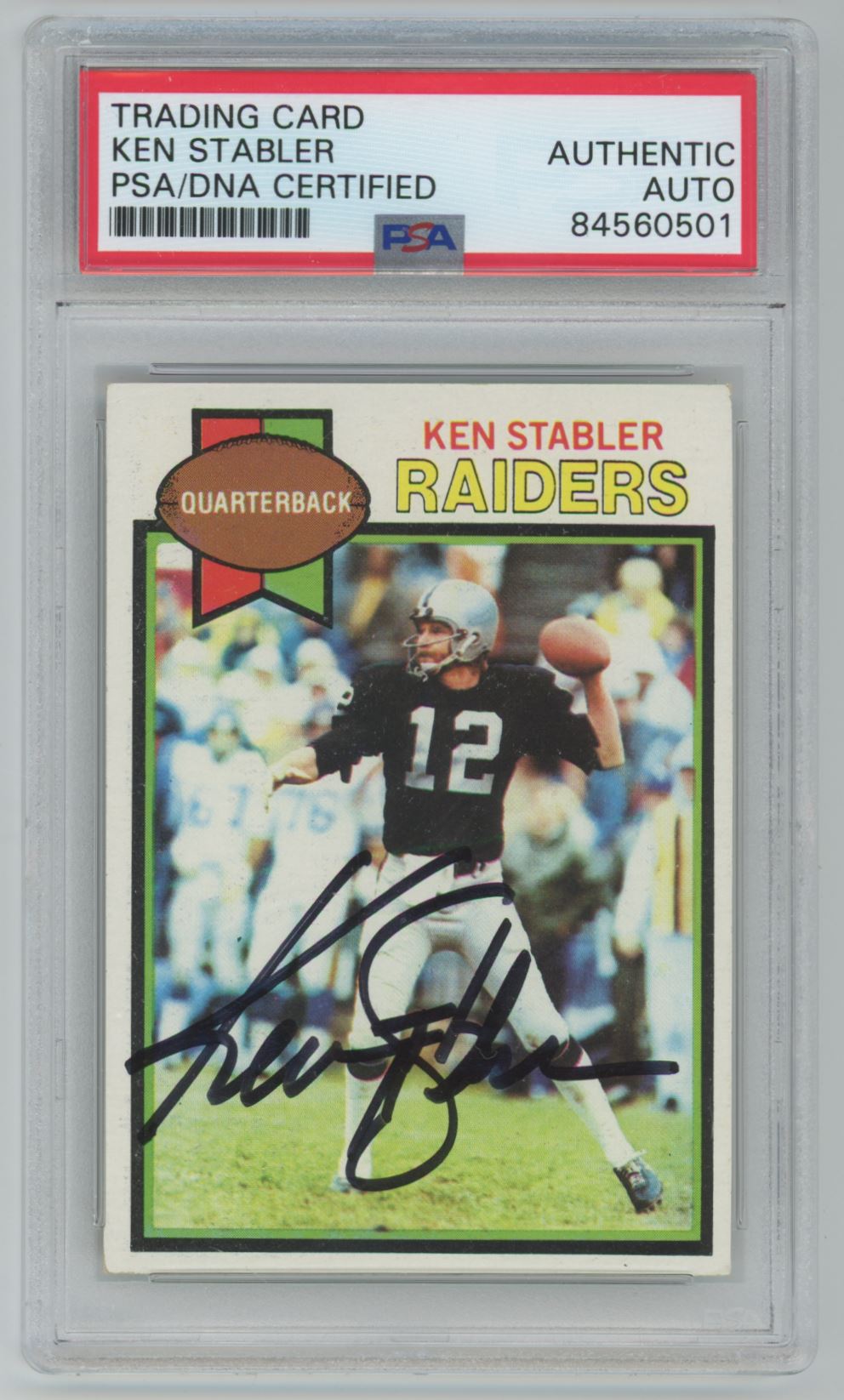 1979 Topps Ken Stabler Auto - PSA/DNA