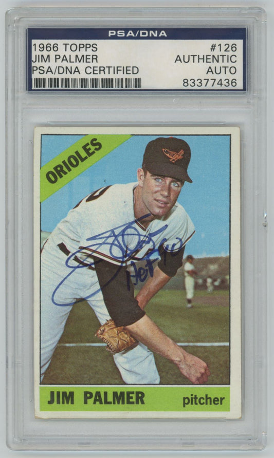 1966 Topps Jim Palmer ROOKIE CARD Auto - PSA/DNA Authentic