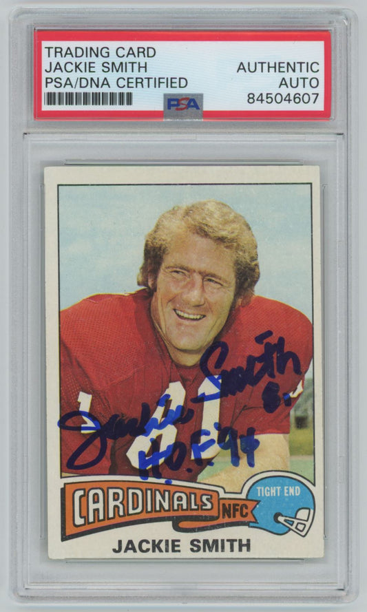 1975 Topps Jackie Smith Auto - PSA/DNA