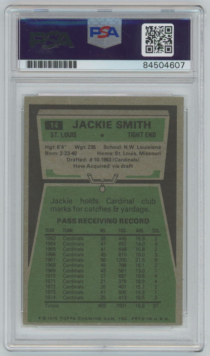 1975 Topps Jackie Smith Auto - PSA/DNA