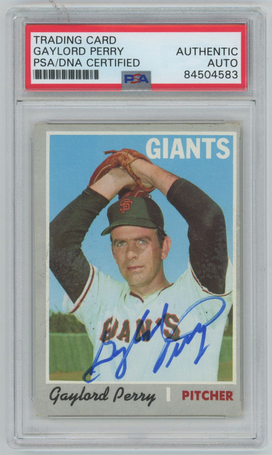 1970 Topps Gaylord Perry Auto - PSA/DNA