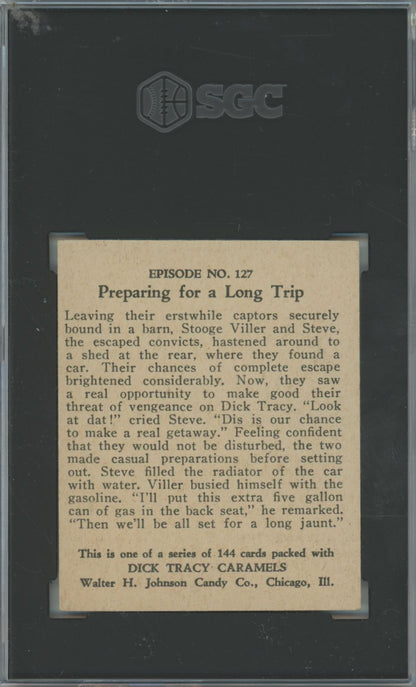 1930's Johnson Candy Co. Preparing for a Long Trip #127 Dick Tracy - SGC 5.5