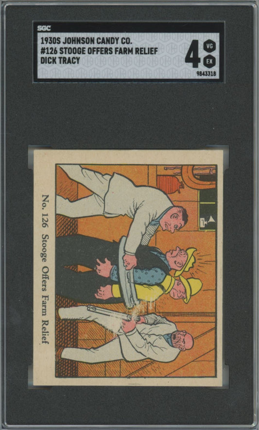 1930's Johnson Candy Co. Stooge Offers Farm Relief #126 Dick Tracy - SGC 4