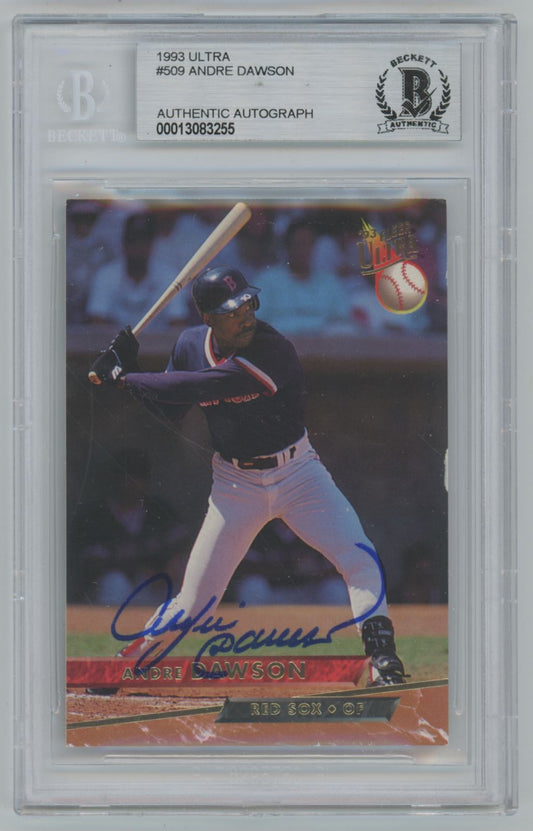 1993 Fleer Ultra Andre Dawson #509 Auto - Beckett Authentic