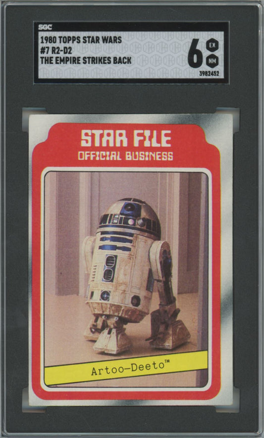 1980 Topps Star Wars R2-D2 #7 The Empire Strikes Back - SGC 6