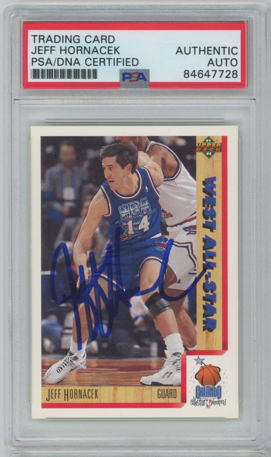 1992 Upper Deck Jeff Hornacek #469 Auto - PSA/DNA