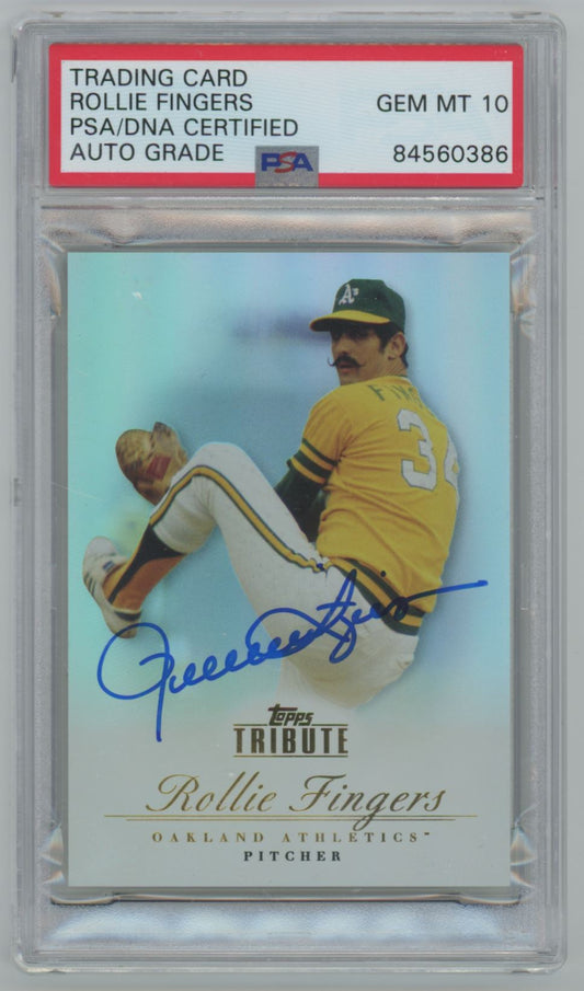 2012 Topps Tribute Rollie Fingers PSA/DNA - Auto 10 Grade