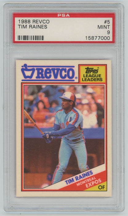 1988 Revco Tim Raines #5 - PSA 9