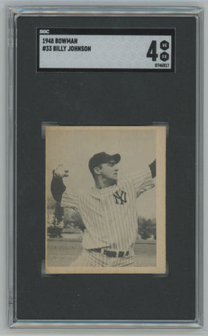 1948 Bowman Billy Johnson #33 - SGC 4