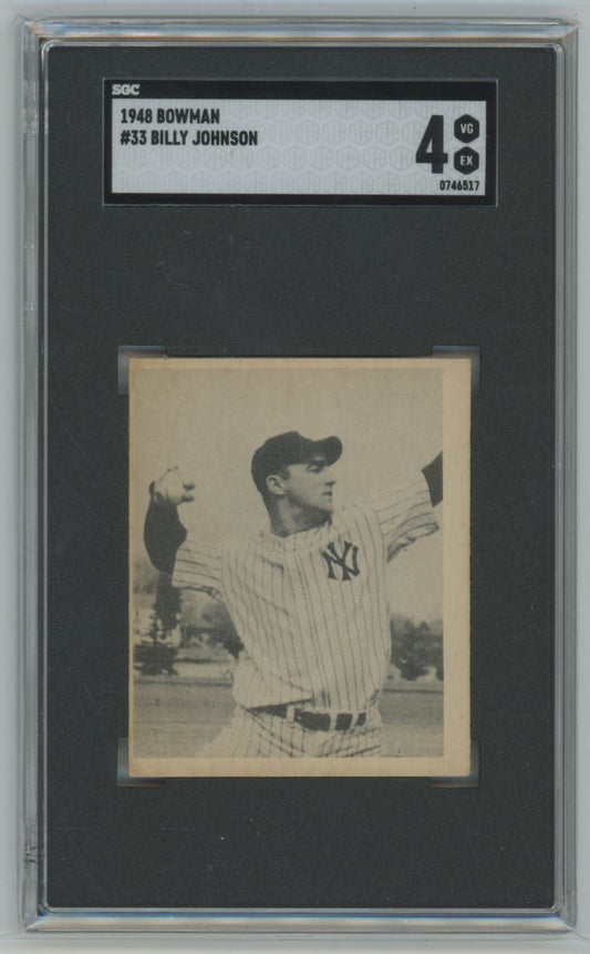 1948 Bowman Billy Johnson #33 - SGC 4