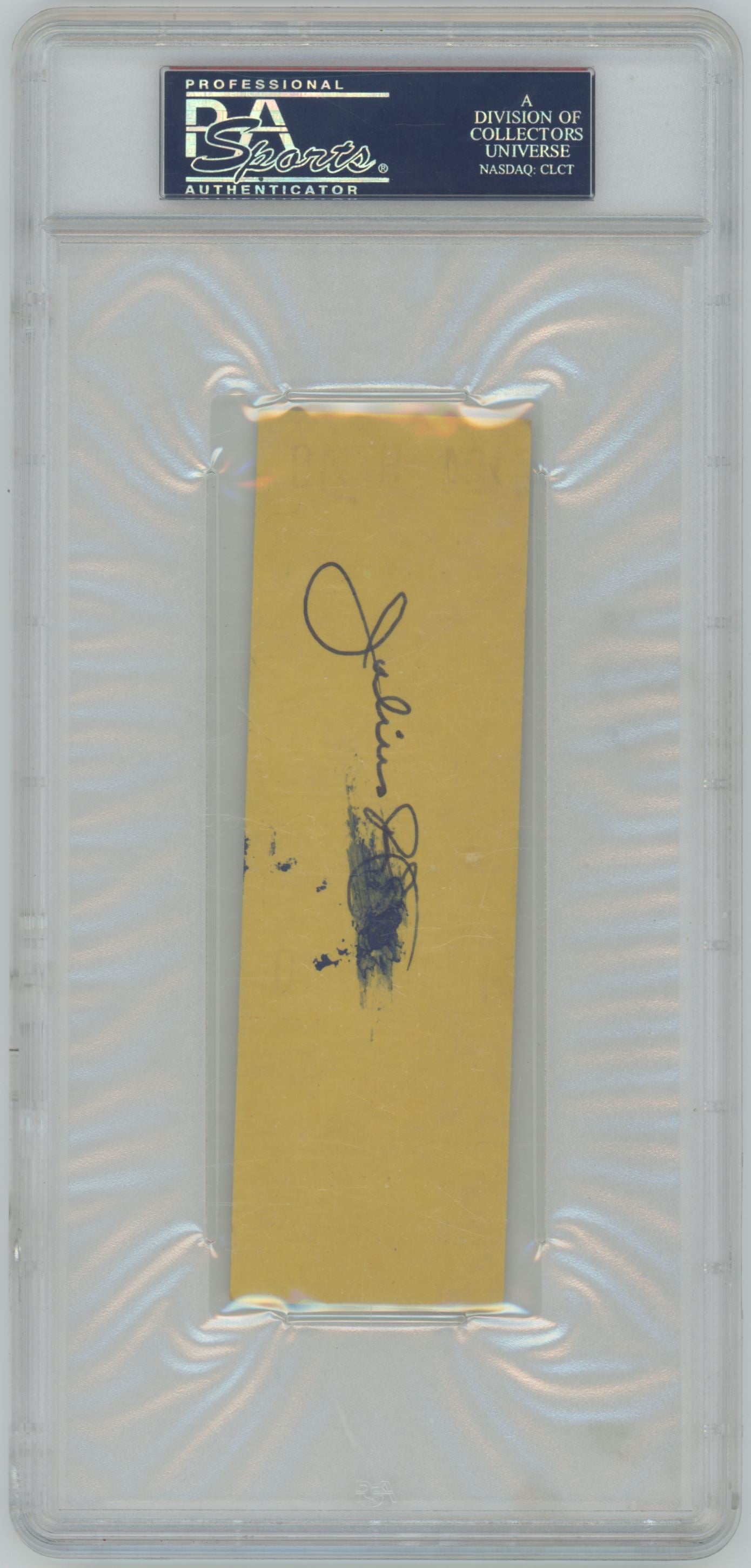 1975 N.Y. Nets vs Phantom Signed Julius Erving Ticket - PSA/DNA 2