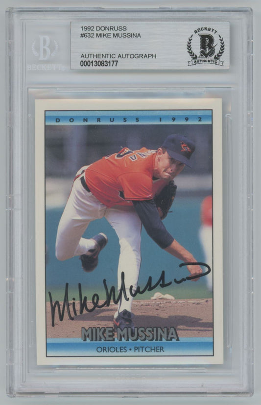 1992 Donruss Mike Mussina Auto - Beckett Authentic