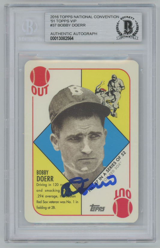 2016 Topps VIP 51' Topps Variation Bobby Doerr Auto - Beckett Authentic