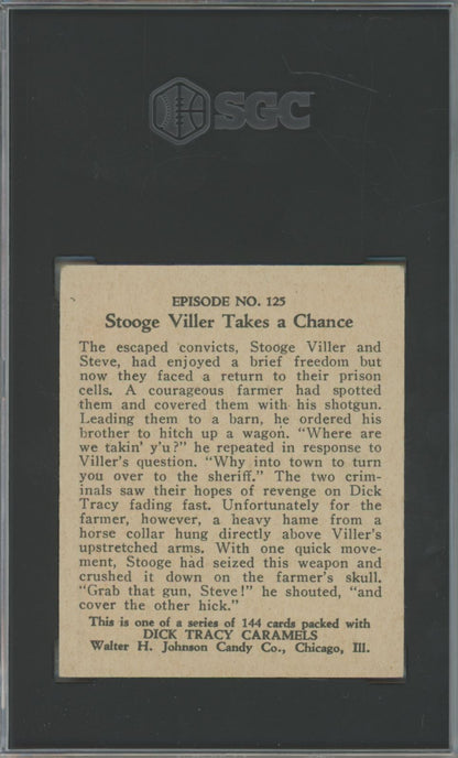 1930's Johnson Candy Co. Stooge Viller Takes a Chance #125 Dick Tracy - SGC 7