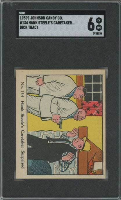 1930's Johnson Candy Co. Hank Steele's Caretaker Surprised #134 Dick Tracy - SGC 6