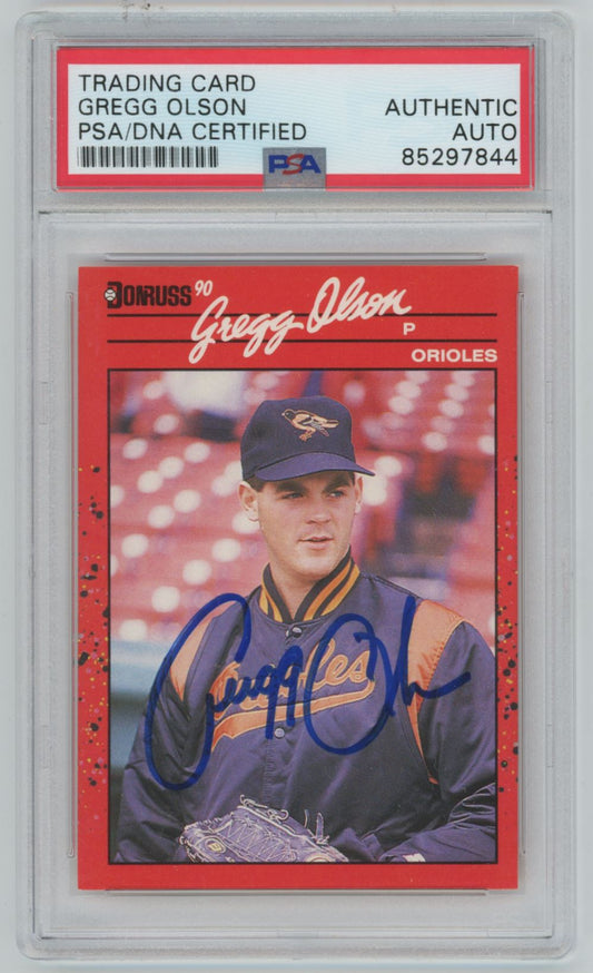 1989 Donruss Gregg Olson Auto - PSA/DNA