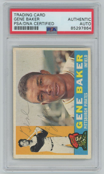 1960 Topps Gene Baker #539 Auto - PSA/DNA Authentic