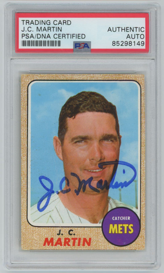 1968 Topps J.C. Martin Auto - PSA/DNA Authentic (8149)