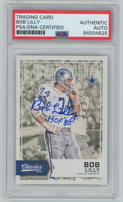 2016 Panini Classics Bob Lilly Auto - PSA/DNA