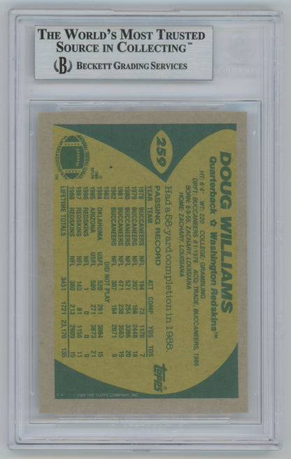 1989 Topps Doug Williams #259 Auto - Beckett Authentic