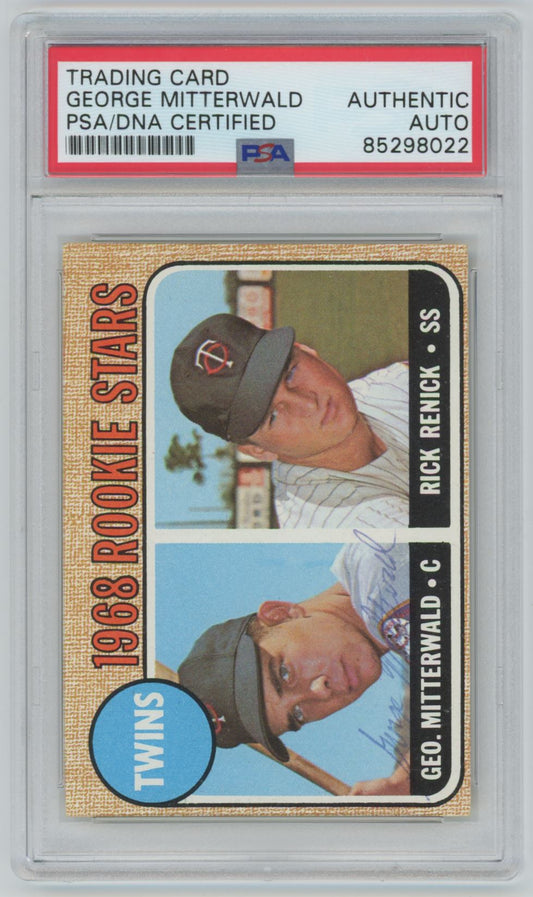 1968 Topps George Mitterwald #301 Auto - PSA/DNA Authentic (8022)