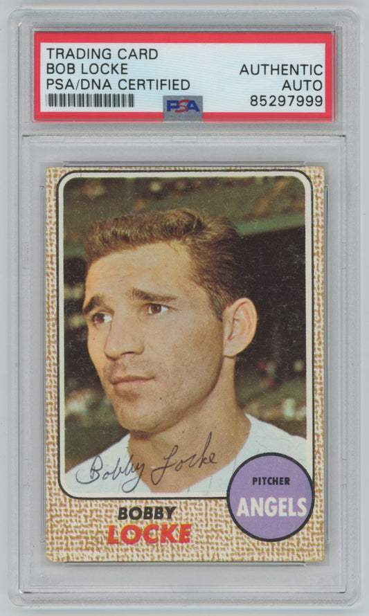 1968 Topps Bob Locke Auto - PSA/DNA Authentic (7999)