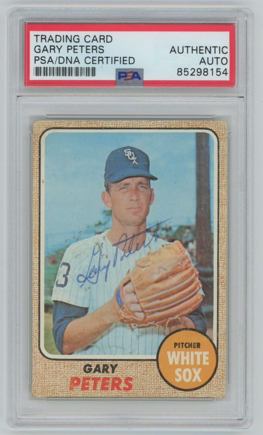 1968 Topps Gary Peters Auto - PSA/DNA Authentic (8154)