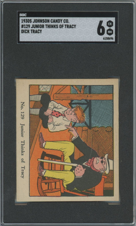 1930's Johnson Candy Co. Junior Thinks of Tracy #129 Dick Tracy - SGC 6