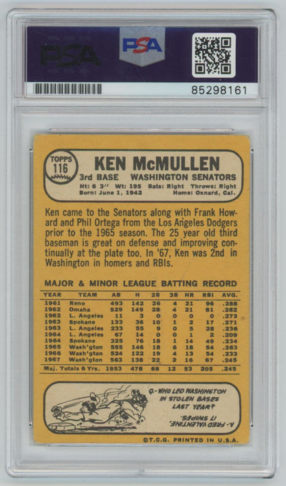 1968 Topps Ken McMullen Auto - PSA/DNA Authentic (8161)