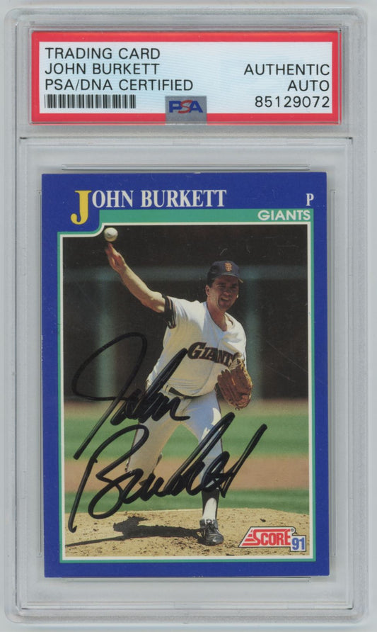 1991 Score John Burkett Auto - PSA/DNA