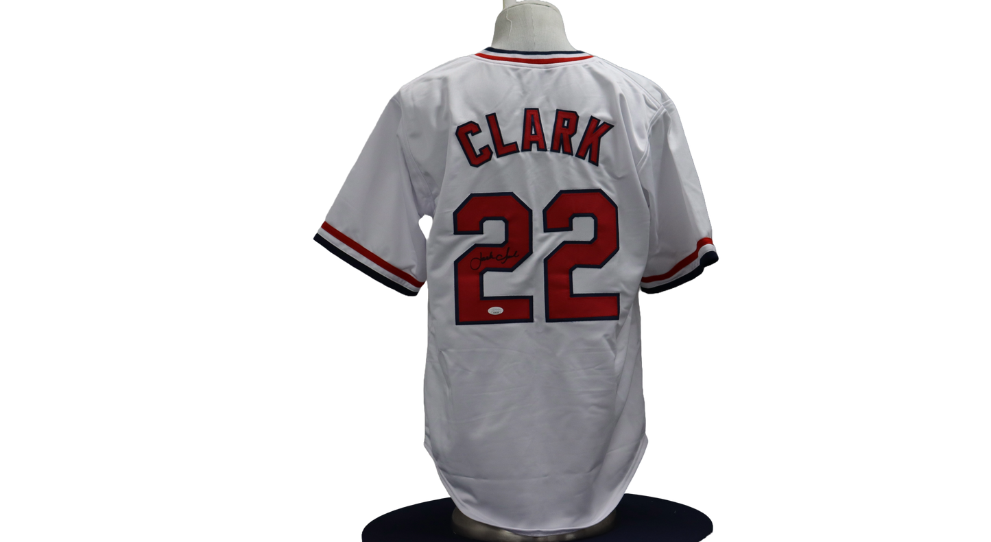 JACK CLARK CUSTOM AUTOGRAPHED WHITE JERSEY (JSA)